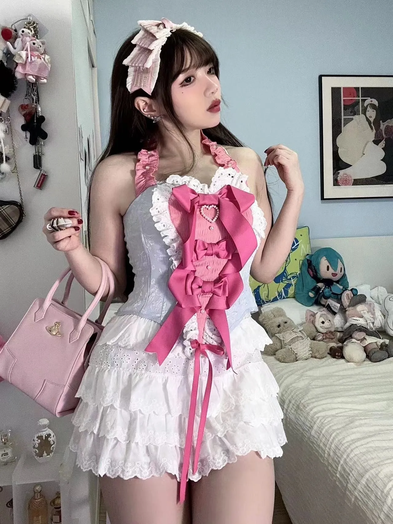 [PeilieeShop x Stasera] Ribbon Poem Handmade Corset Top